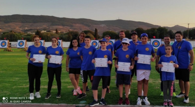 Οι βραβεύσεις των αθλητών του απογευματινού προγράμματος της 1ης ημέρας του Πανελλήνιου Αγώνα Τοξοβολίας