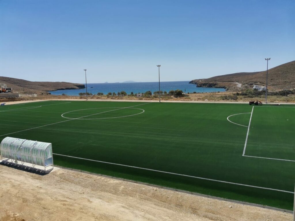 Στο τελικό στάδιο της ανακατασκευής βρίσκεται το γήπεδο ποδοσφαίρου στο Μαρμάρι της Αστυπάλαιας (pics)